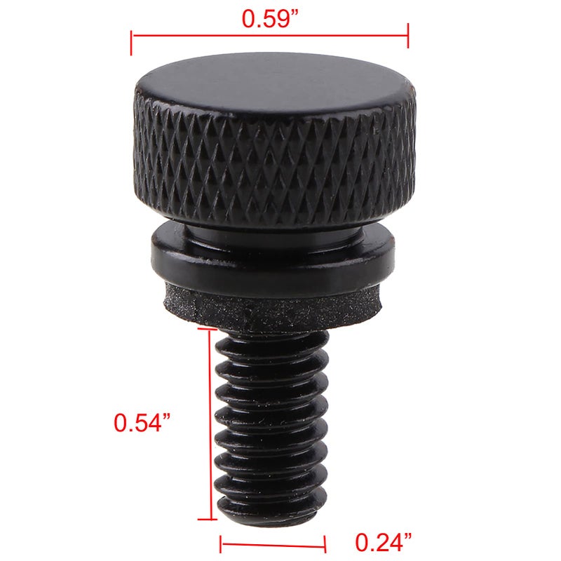 Lubinxun Stainless Steel Seat Bolt Rear Mount Screw Black Compatible with Harley Davidson 1996-2024,2 PCS - Image 3